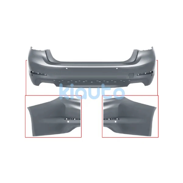 PARACHOQUES BMW SERIE 5 (G30) 2016-2020 TRASERO / SEDAN / ESCAPE DOBLE GRANDE / MODELO LUXURY / SPORT / CON SENSOR / IMPRIMADO